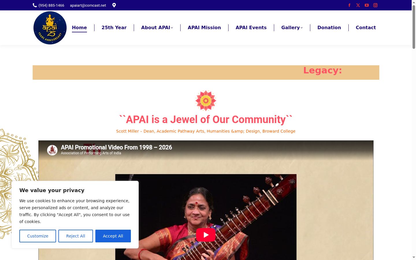 Screenshot tal-banner tal-kunsens muri qabel kwalunkwe interazzjoni