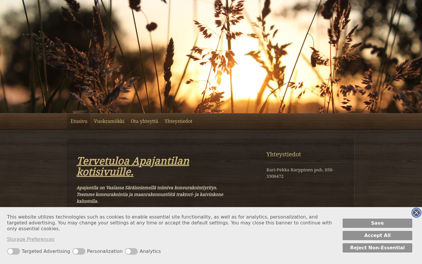 Screenshot tal-banner tal-kunsens muri qabel kwalunkwe interazzjoni