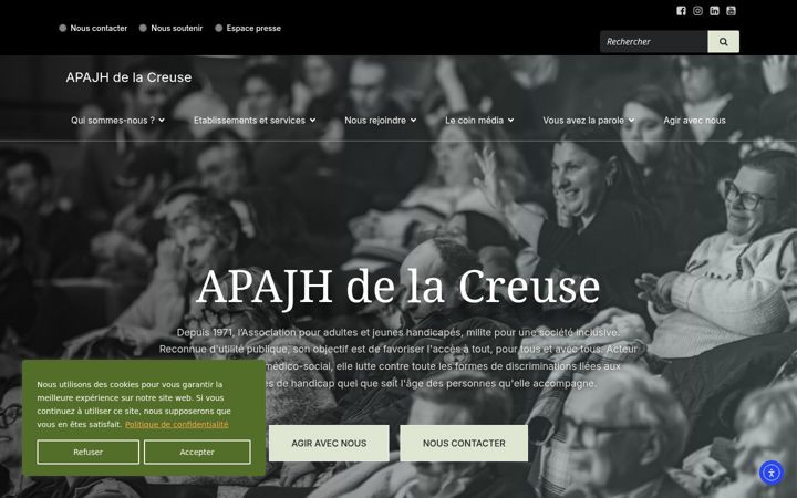 Screenshot of apajhcreuse.fr