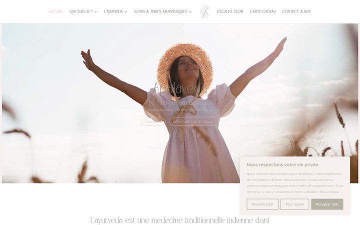 Screenshot of apalaveda.fr
