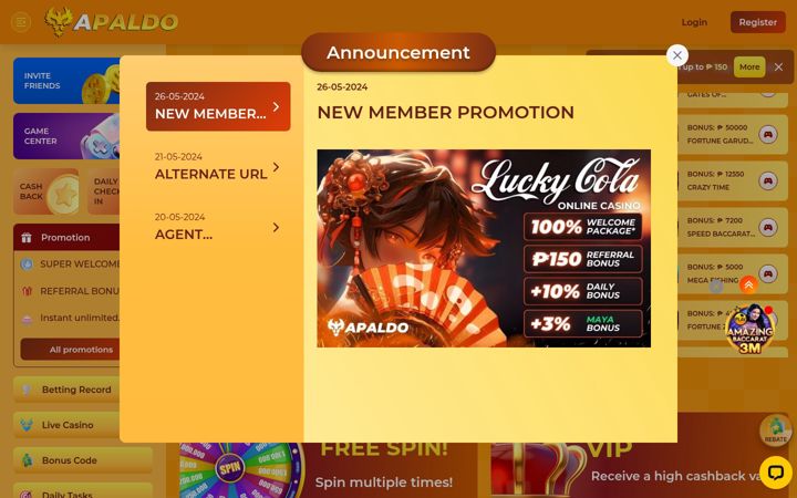 Screenshot of apaldo.org