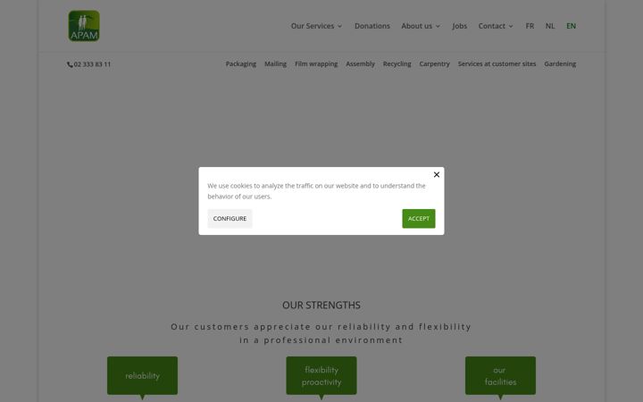 Screenshot von apam.be