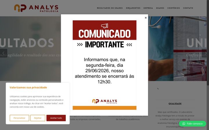 Screenshot ta' apanalys.com.br