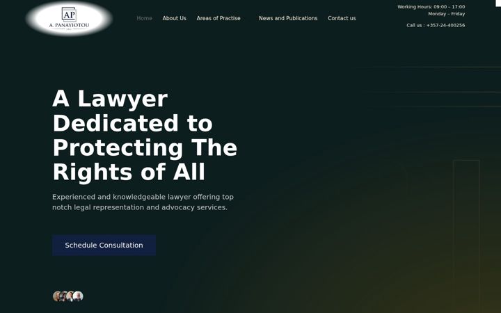 Snímek obrazovky apanayiotoullc.com