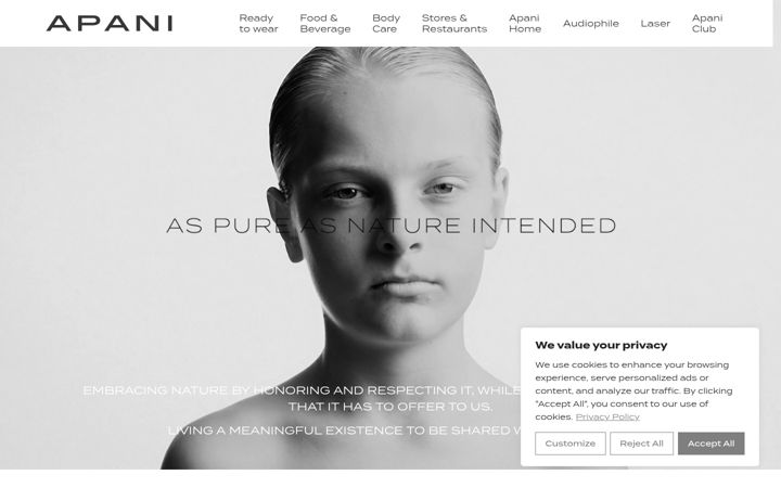 Screenshot of apani-life.com