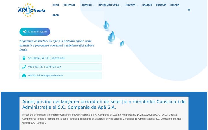Screenshot of apaoltenia.ro