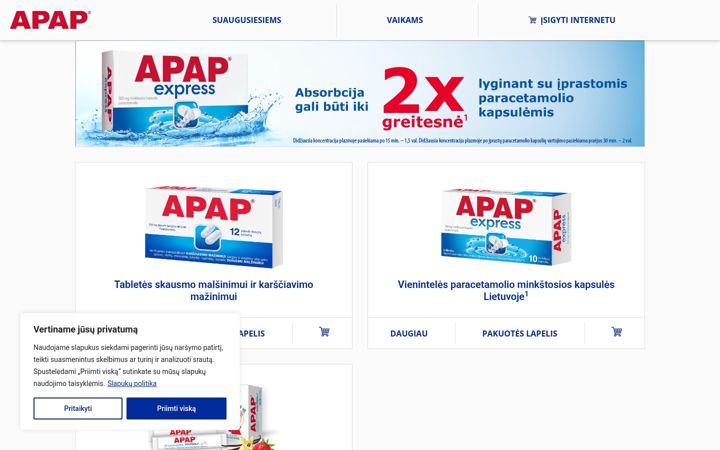 Screenshot of apap.lt