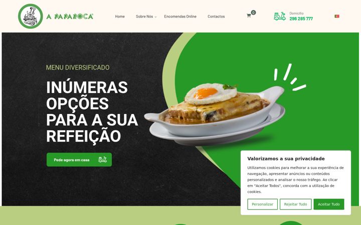 Screenshot stránky apaparoca.pt