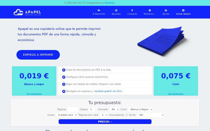 Screenshot of apapel.es