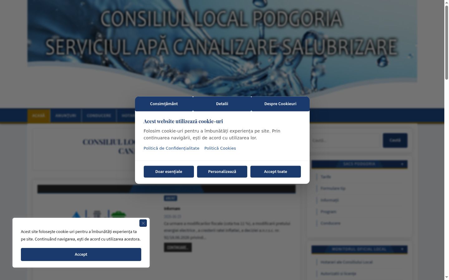 Snímka obrazovky banera súhlasu zobrazeného pred akoukoľvek interakciou