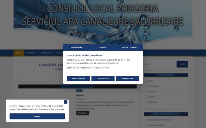 Screenshot stránky apapodgoria.ro