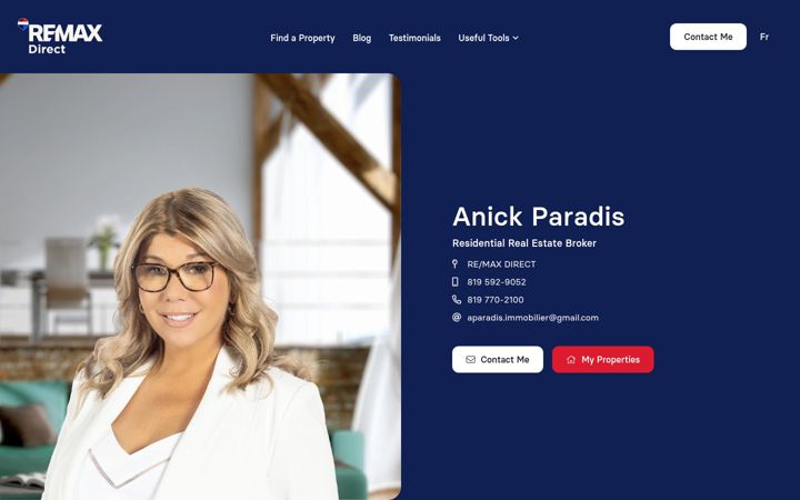 Screenshot di aparadisimmobilier.com
