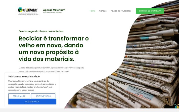 Screenshot of aparasmillenium.com.br