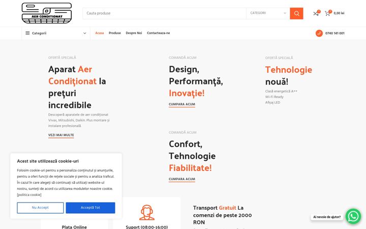 Screenshot ta' aparate-aerconditionat.ro