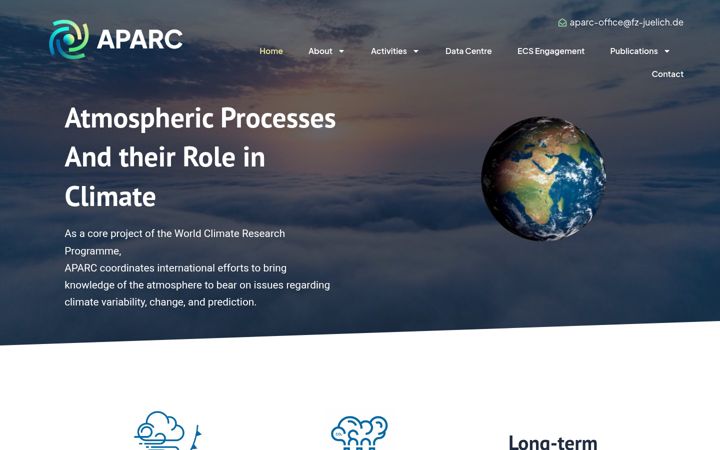 Screenshot of aparc-climate.org