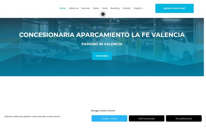 Screenshot von aparcamientolafe.es