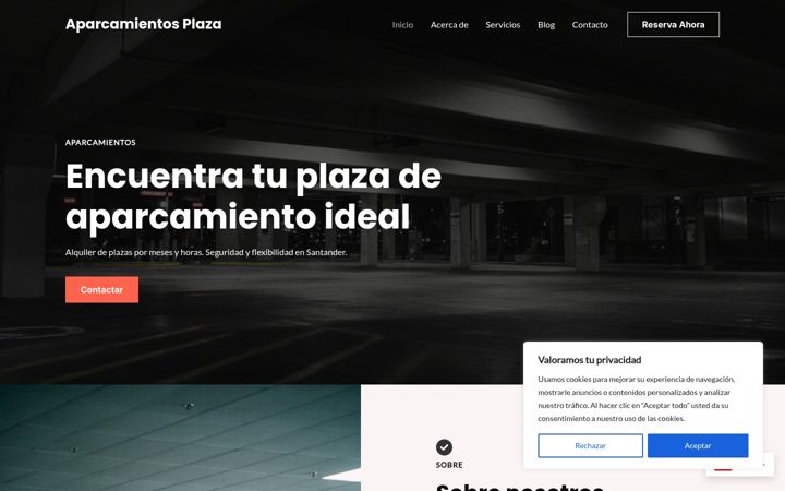 Screenshot von aparcamientosplaza.es
