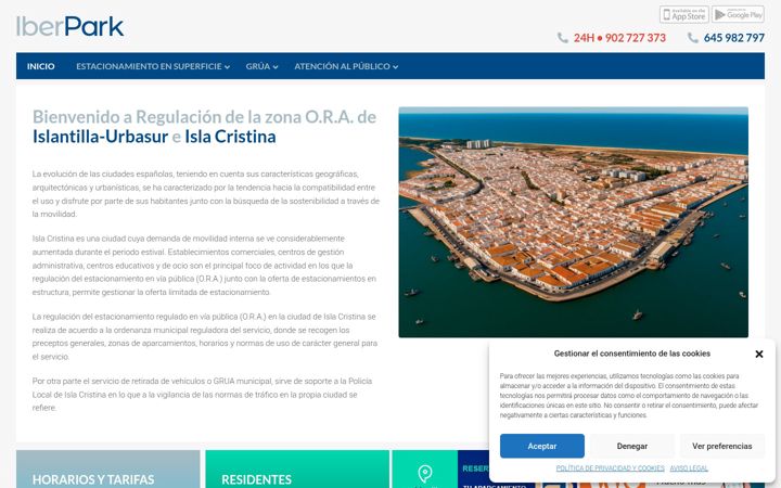 Screenshot di aparcarislacristina.com