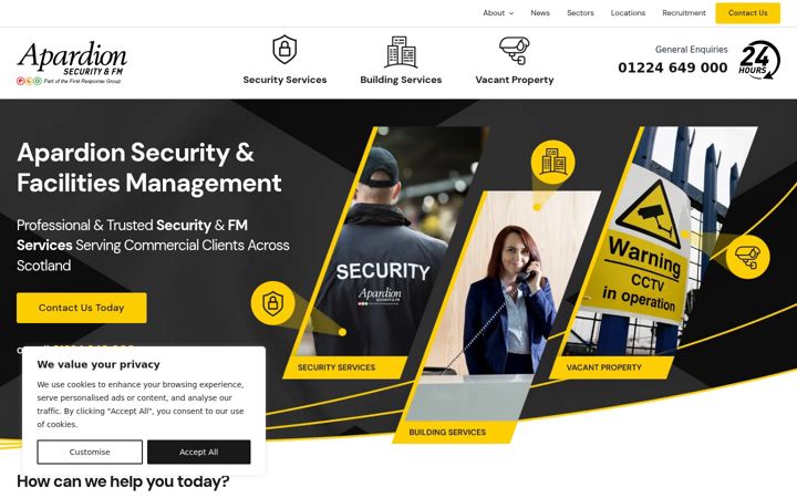 Screenshot ta' apardion.co.uk