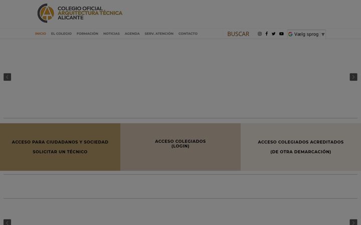 Screenshot of aparejadoresalicante.org