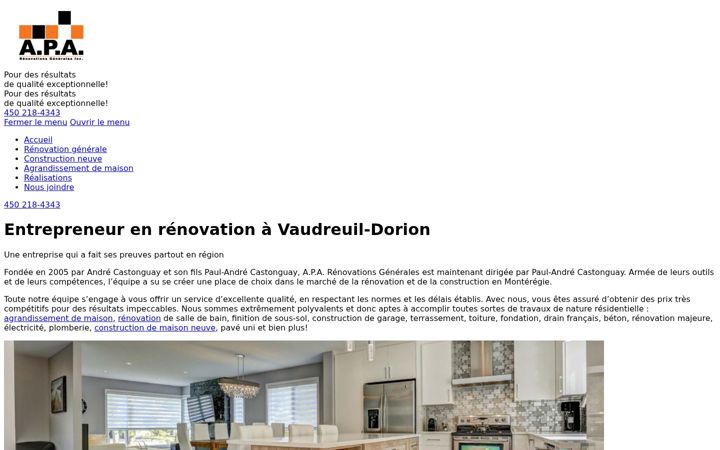 Screenshot of aparenovation.com