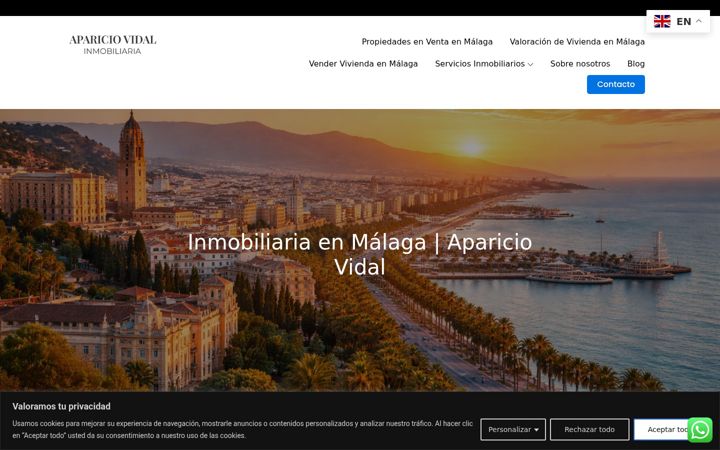 Screenshot του apariciovidalinmobiliaria.com