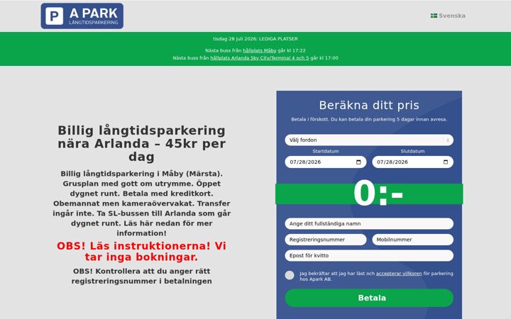 Screenshot ta' apark.se