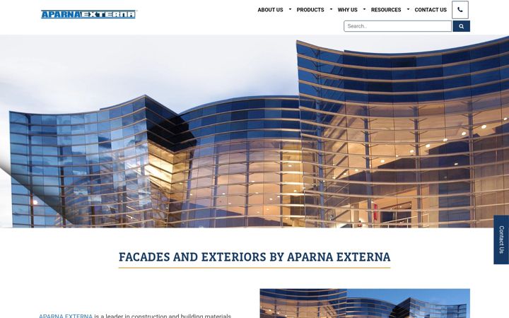 Screenshot of aparnaexterna.com