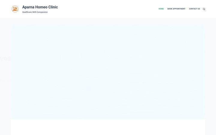 Screenshot of aparnahomeoclinic.com