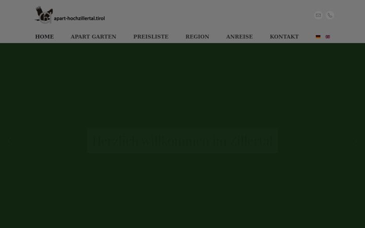 Screenshot of apart-hochzillertal.tirol