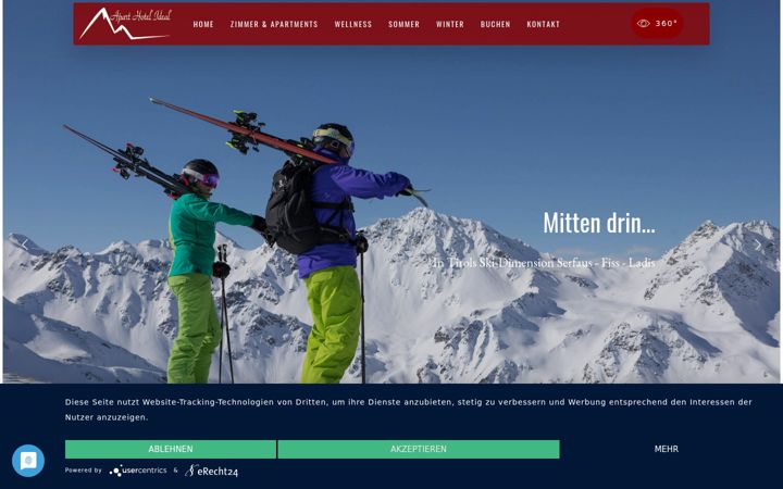 Screenshot of apart-hotel-ideal.at