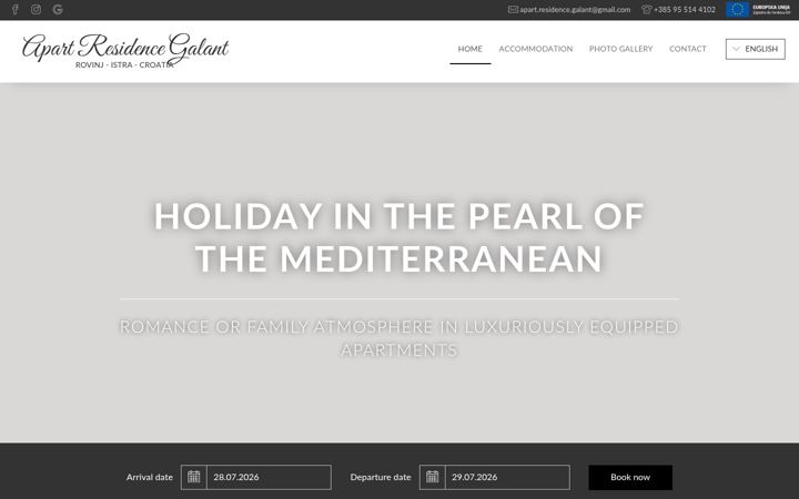 Screenshot of apart-residence-galant.com