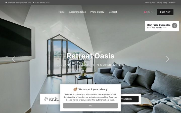 Screenshot of apart-residence-rudan.com