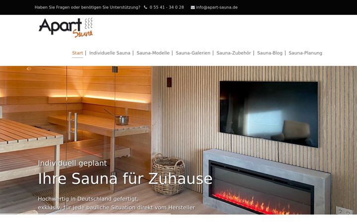 Screenshot of apart-sauna.com