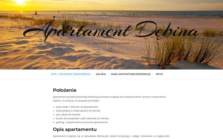 Screenshot of apartament-debina.pl