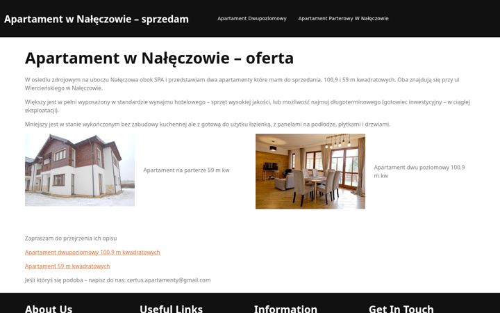 Screenshot von apartament-w-naleczowie.pl
