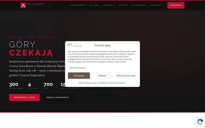 Screenshot of apartamentczarnagora.com.pl