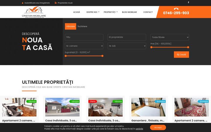 Screenshot van apartamentealba.ro