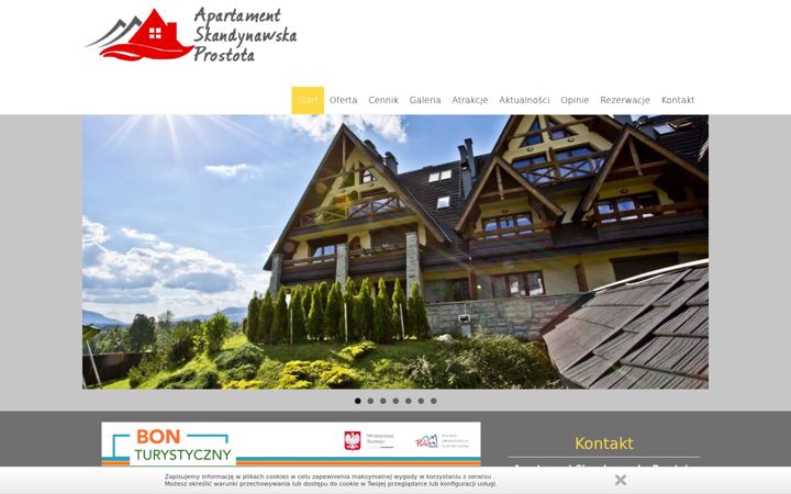 Screenshot of apartamentkoscielisko.eu