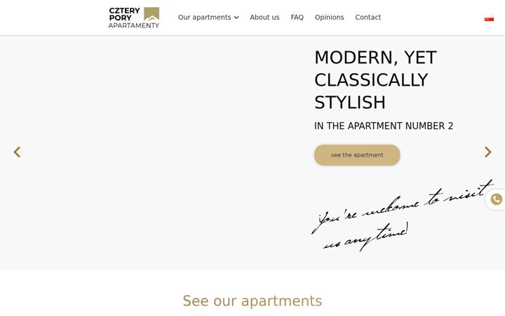 Captură de ecran a apartamentlesko.pl