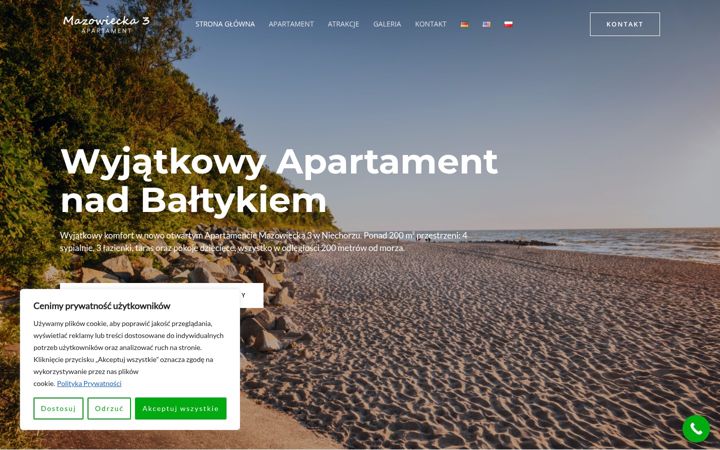 Screenshot of apartamentmazowiecka3.pl