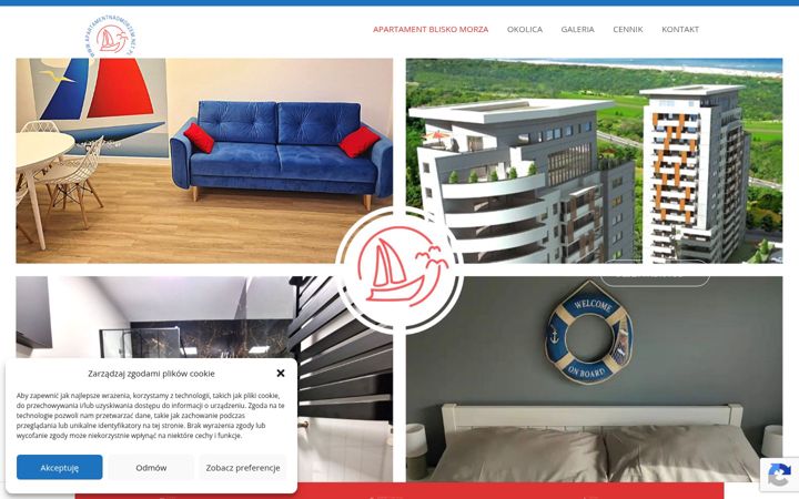 Screenshot of apartamentnadmorzem.net.pl
