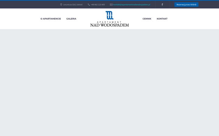 Screenshot of apartamentnadwodospadem.pl