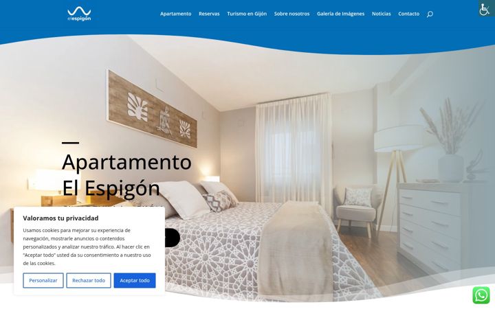 Screenshot of apartamentoelespigon.es