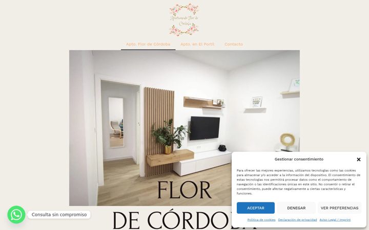Screenshot of apartamentoflordecordoba.com