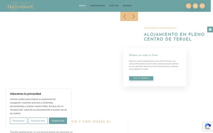 Screenshot του apartamentohartzenbusch.com
