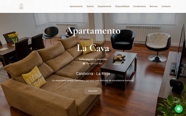 Screenshot of apartamentolacava.es