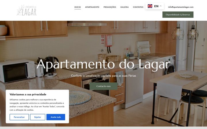 Screenshot of apartamentolagar.com