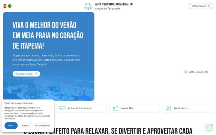 Screenshot of apartamentomeiapraia.com.br
