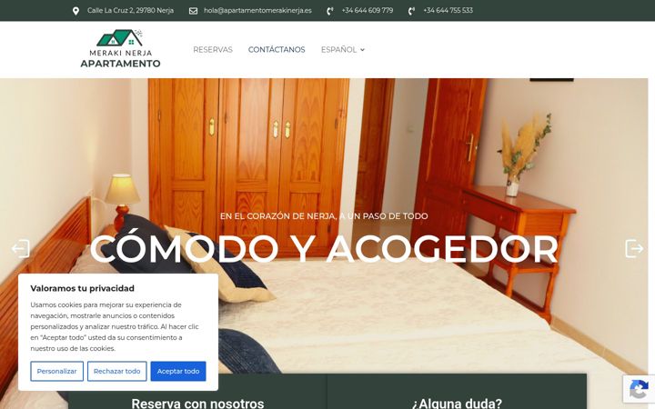Screenshot of apartamentomerakinerja.es
